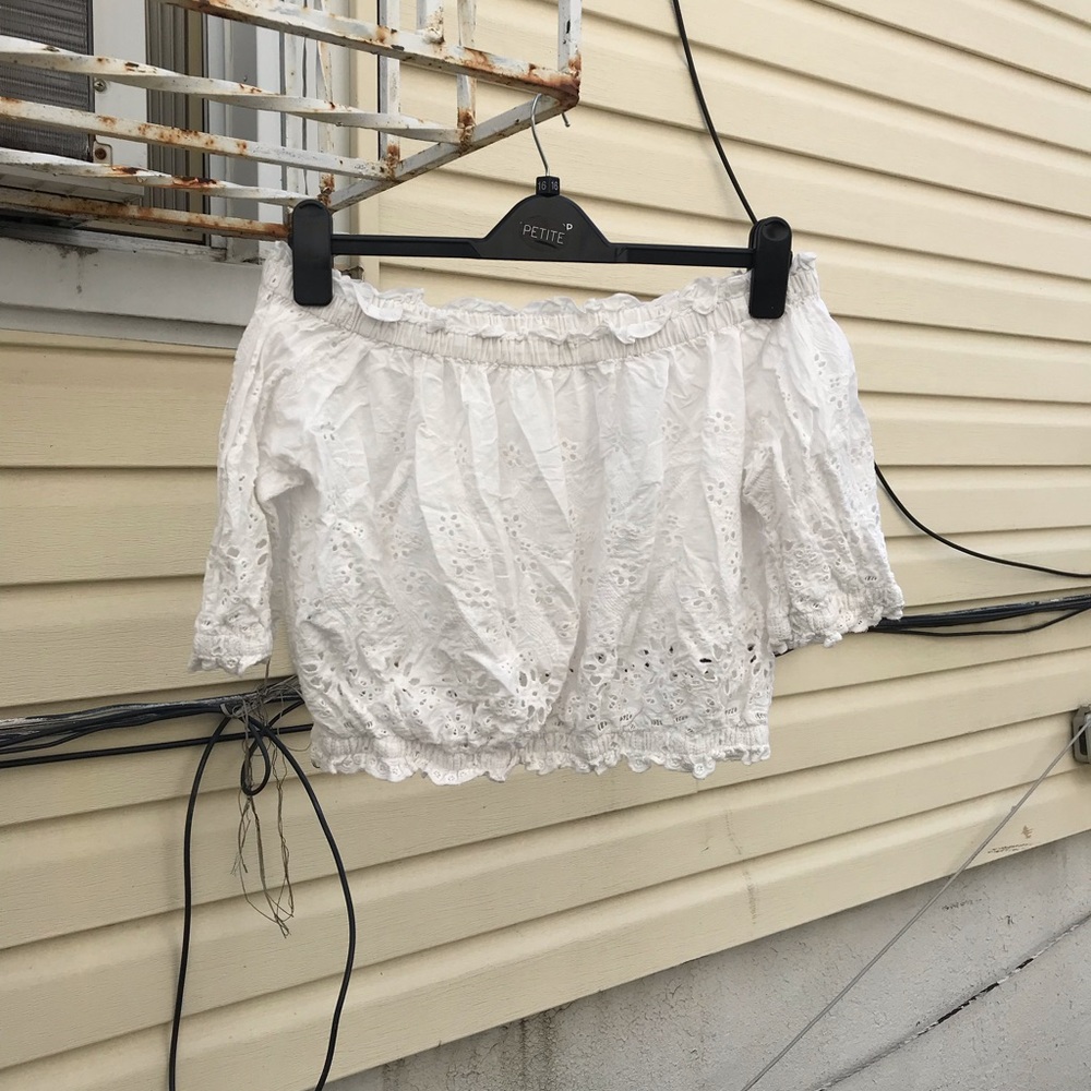 Honey Punch Eyelet Crop Top